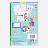 Packaging back cover of TIGER TRIBE Colour Change Colouring Set - Garden Friends