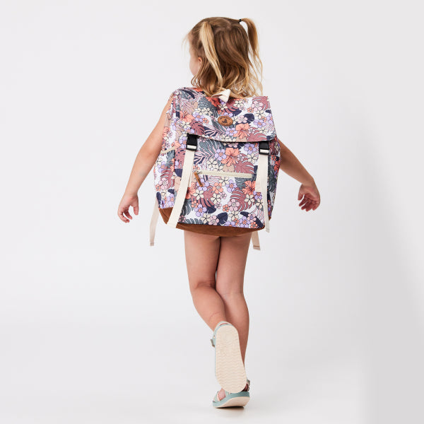 Child wearing the CRYWOLF Knapsack - Tropical Floral