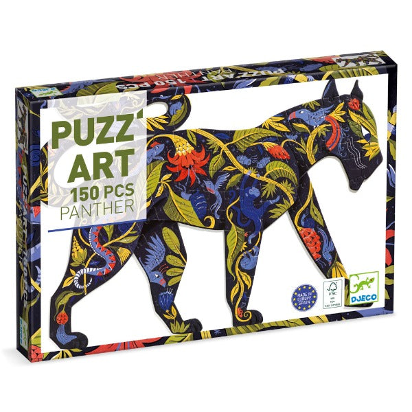 DJECO Panther 150pc Art Puzzle boxed angle view