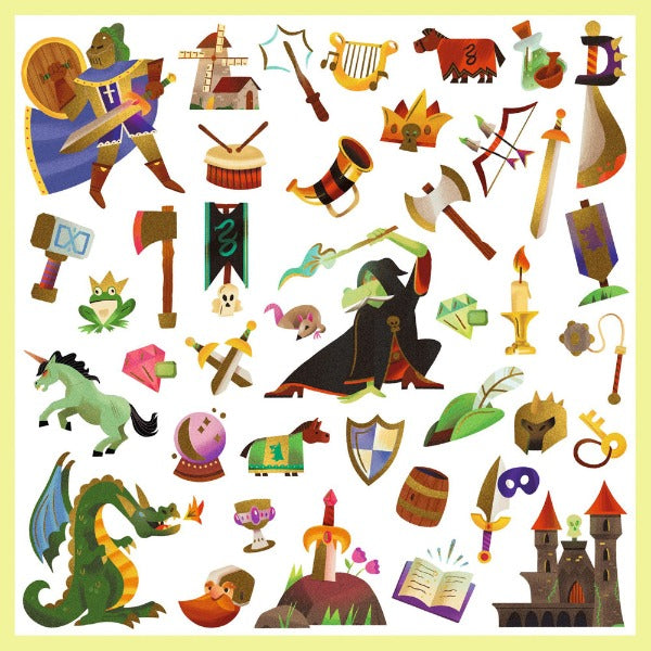 DJECO Medieval Fantasy Stickers sheet 1