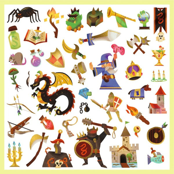 DJECO Medieval Fantasy Stickers sheet 2