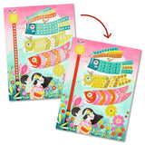 Two colourful children's books with illustrations of fish and girls on a white background.