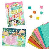 Colourful children's activity book with stickers on a white background