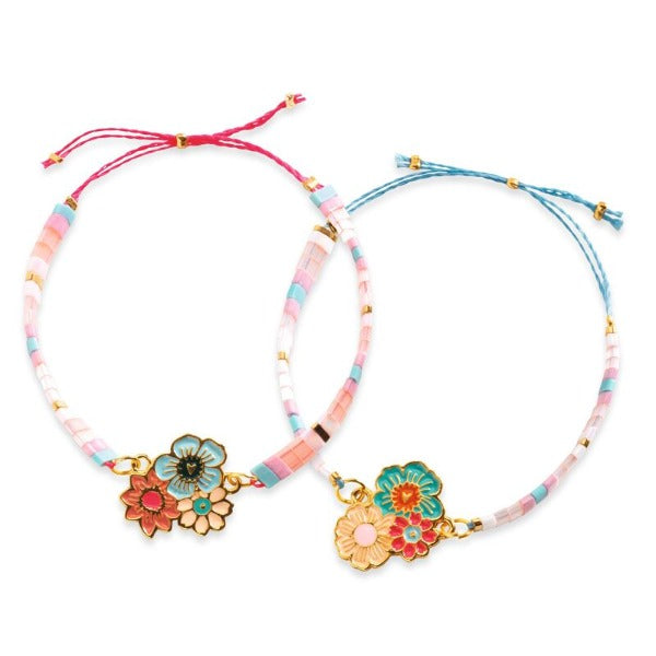 DJECO You & Me Tila & Flowers Beads Set finished bracelets