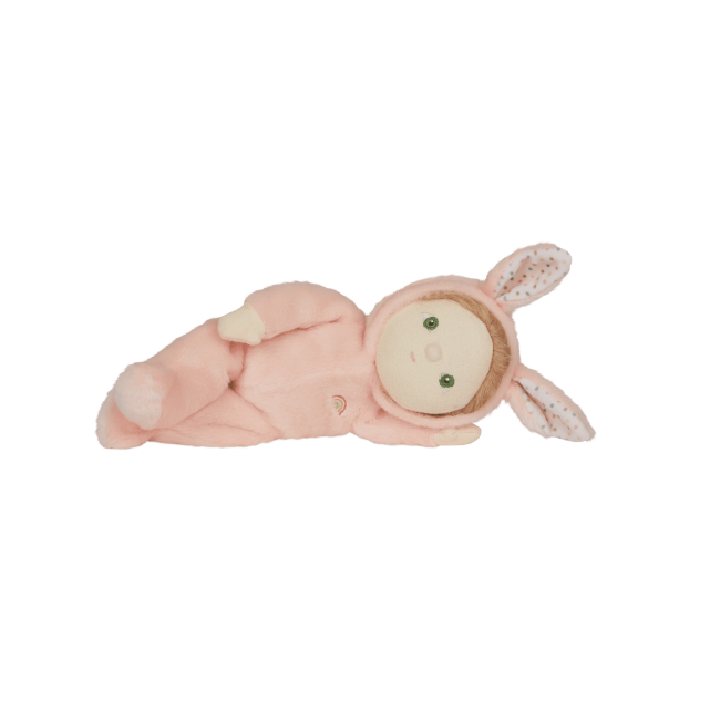 OLLI ELLA Dinky Dinkum Fluffle Family - Babbit Bunny lying down on side