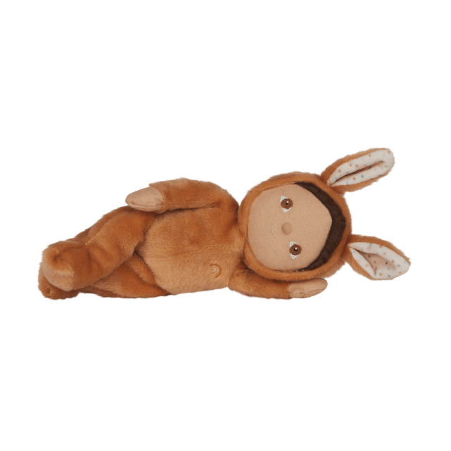 OLLI ELLA Dinky Dinkum Fluffle Family - Bucky Bunny lying on side