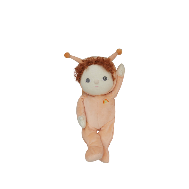 OLLI ELLA Dinky Dinkum Dolls - Scottie Snail - Orange with one arm raised