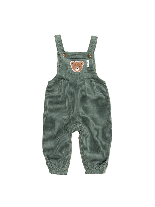 HUXBABY Light Spruce Cord Overalls