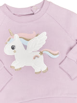Detail view of HUXBABY Magical Unicorn Sweatshirt