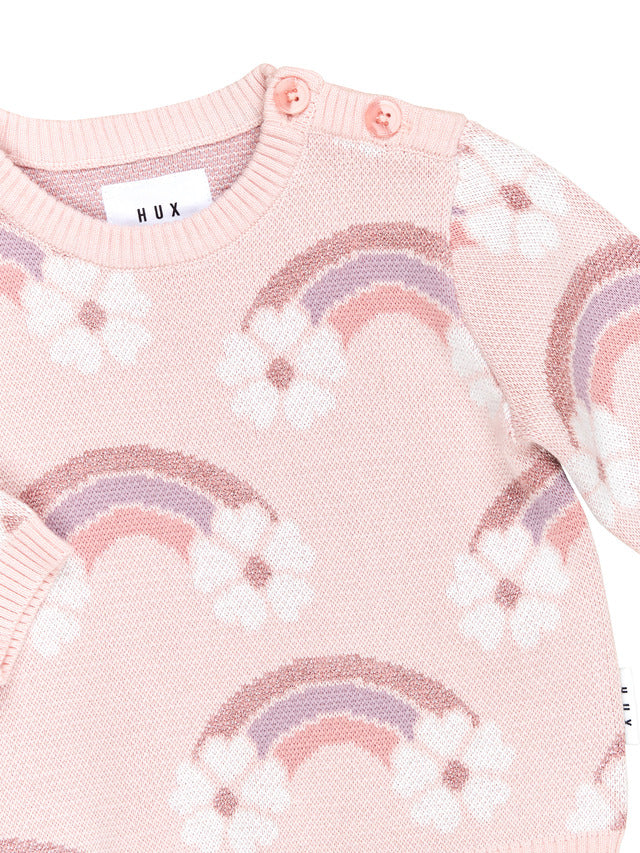 HUXBABY Flowerbow Knit Jumper detail view