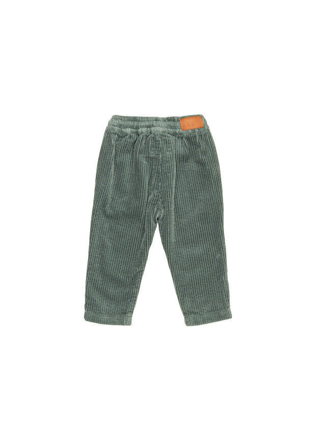 Back view of HUXBABY Light Spruce Cord Pant
