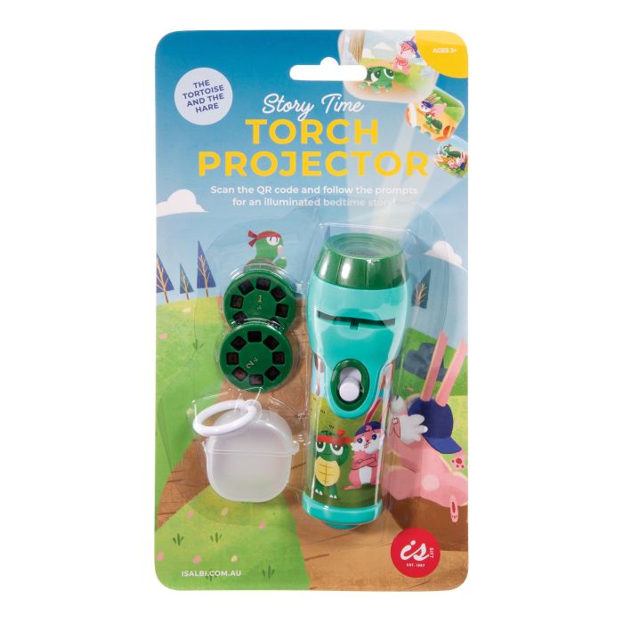 ISGIFT Story Time Torch Projector - The Tortoise & the Hare packaged