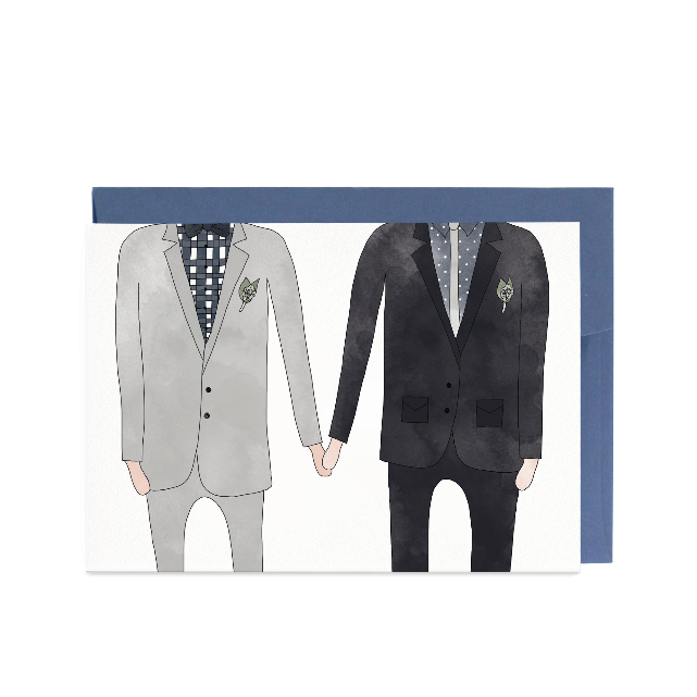 IN THE DAYLIGHT - Wedding Man & Man Greeting Card