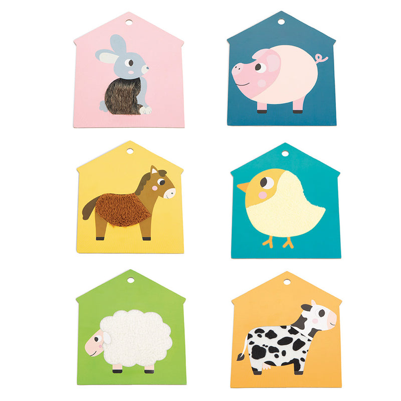 JANOD Tactile Cards - Farm animal cards