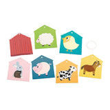 JANOD Tactile Cards - Farm animal cards and barn door