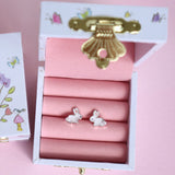 LAUREN HINKLEY Mia the Bunny Earrings in mini jewellery box