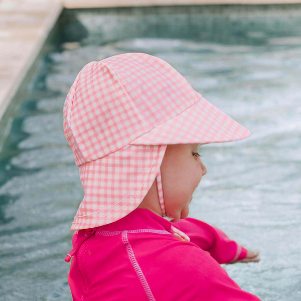 Side view of toddler wearing BEDHEAD HATS Swim Legionnaire Hat - Skipper