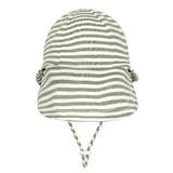 Back view of BEDHEAD HATS Legionnaire Flap Sun Hat - Khaki Stripe