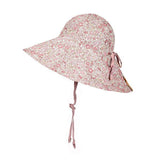 BEDHEAD HATS 'Sightseer' Girls Wide-Brimmed Sun Bonnet -Ramble / Rosa - side view