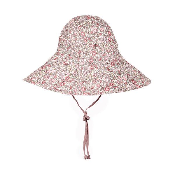 BEDHEAD HATS 'Sightseer' Girls Wide-Brimmed Sun Bonnet -Ramble / Rosa