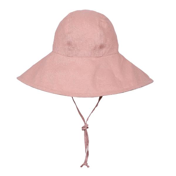 BEDHEAD HATS 'Sightseer' Girls Wide-Brimmed Sun Bonnet -Ramble / Rosa. - reverse