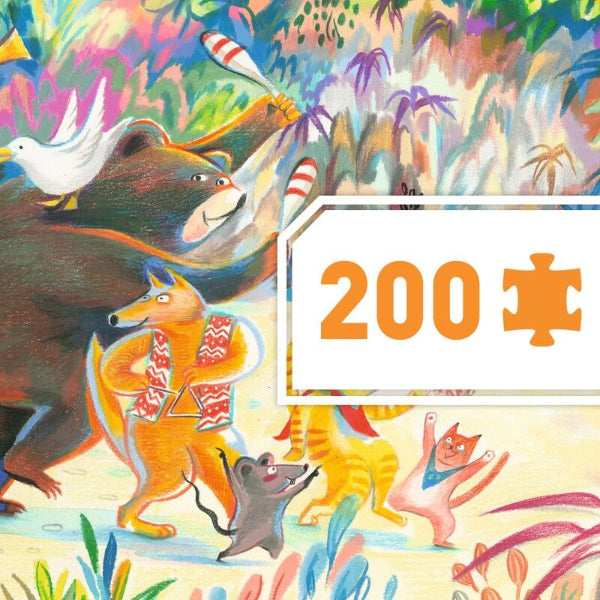 Detail view of box DJECO Woods Music Band 200pc Gallery Puzzle with Poster
