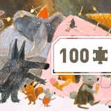 100 pieces sign on the DJECO The Park 100pc Gallery Puzzle with Poster