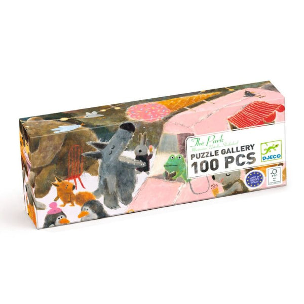 Boxed set of DJECO The Park 100pc Gallery Puzzle with Poster