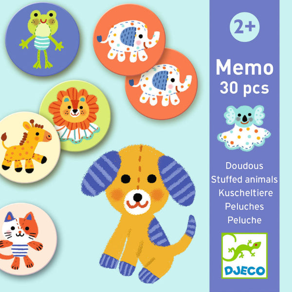 Box cover DJECO 30 piece Stuffed Animal Memory Game
