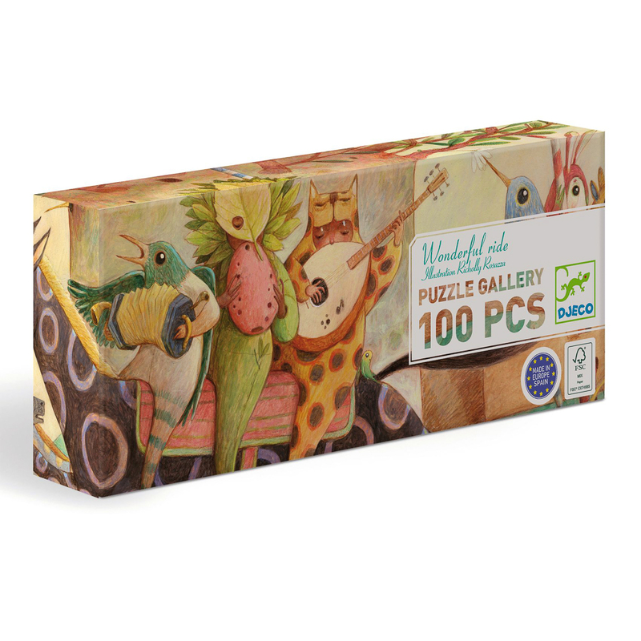 DJECO Wonderful Ride 100pc Gallery Puzzle with Poster boxed