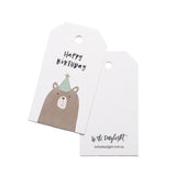 Front & back of IN THE DAYLIGHT - Birthday Bear Gift Tag