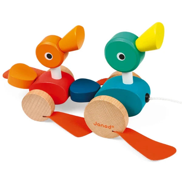 JANOD Duck Family Pull Along