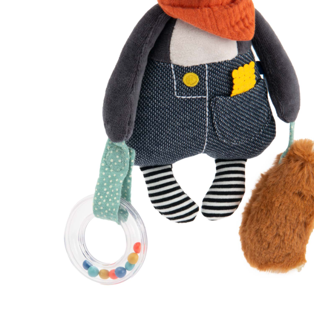 MOULIN ROTY Puce & Pilou hanging activity dog