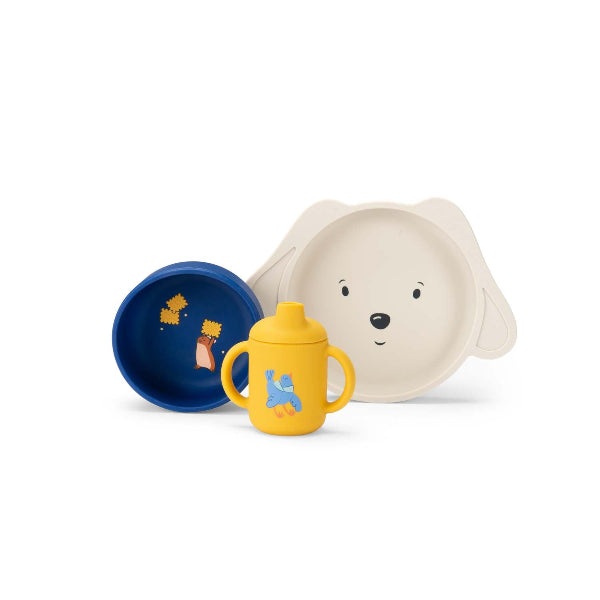 MOULIN ROTY Puce & Pilou Silicone Tableware Set