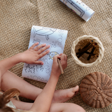 Child on a rug colouring OLLI ELLA Playpa Mini Pack - Ocean
