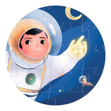 DJECO Astronaut On the Moon 36 pc Silhouette Puzzle detail view