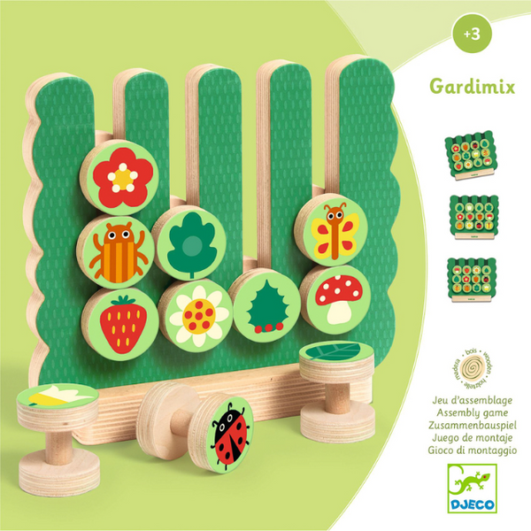 DJECO 12 piece Garden Vertical Wooden Game boxed