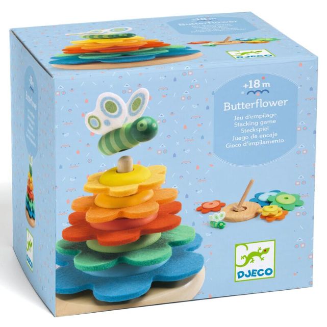 DJECO Butterflower Colourful Stacker boxed