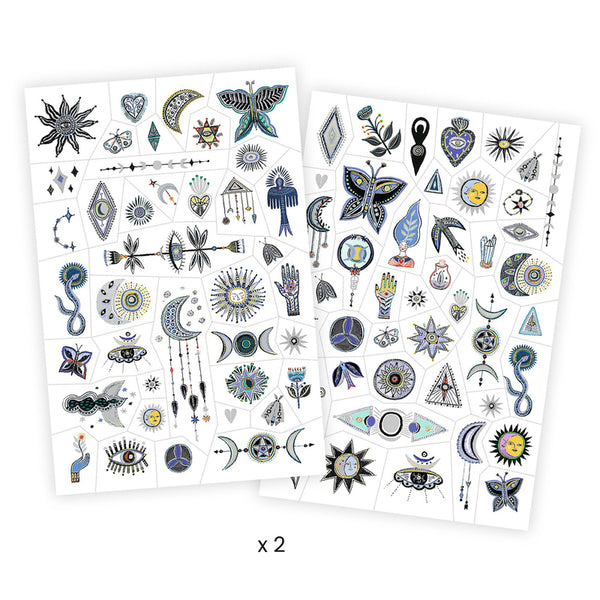 2 sheets of DJECO 50+ Wicca Tattoos