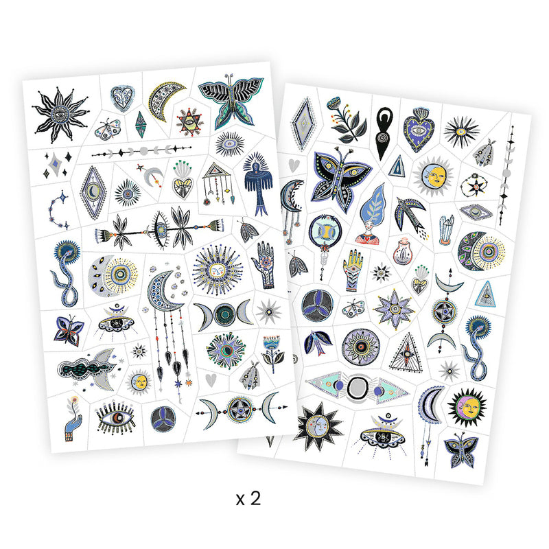 2 sheets of DJECO 50+ Wicca Tattoos