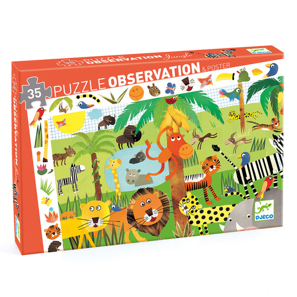 DJECO Jungle 35pc Observation Puzzle boxed
