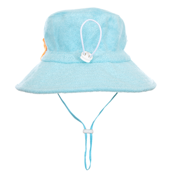 ACORN Terry Towelling Bucket Hat - Light Blue BACK VIEW