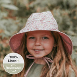 Child wearing 'Sightseer' Girls Wide-Brimmed Sun Bonnet -Ramble / Rosa 