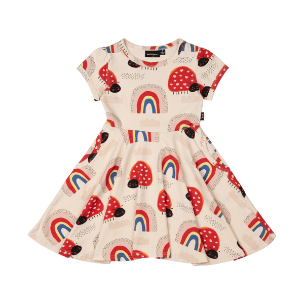 ROCK YOUR BABY Love Bug Rainbow Waisted Dress