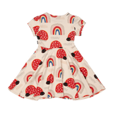 ROCK YOUR BABY Love Bug Rainbow Waisted Dress BACK VIEW