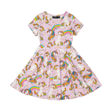 ROCK YOUR BABY Unicorn Rainbow Waisted Dress