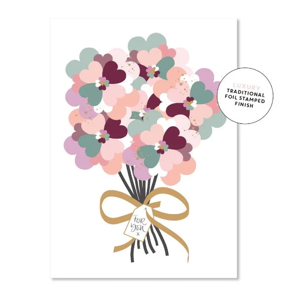 JUST SMITTEN CARDS Floral 'For You'