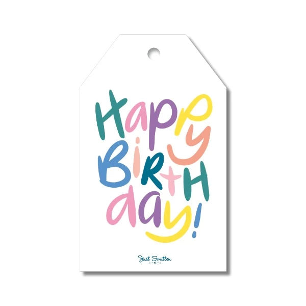 JUST SMITTEN Birthday Letters Tag
