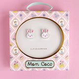 MON COCO Bunny Clip-On Earrings boxed