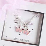 LAUREN HINKLEY Princess Tiara BFF Necklace Set BOXED